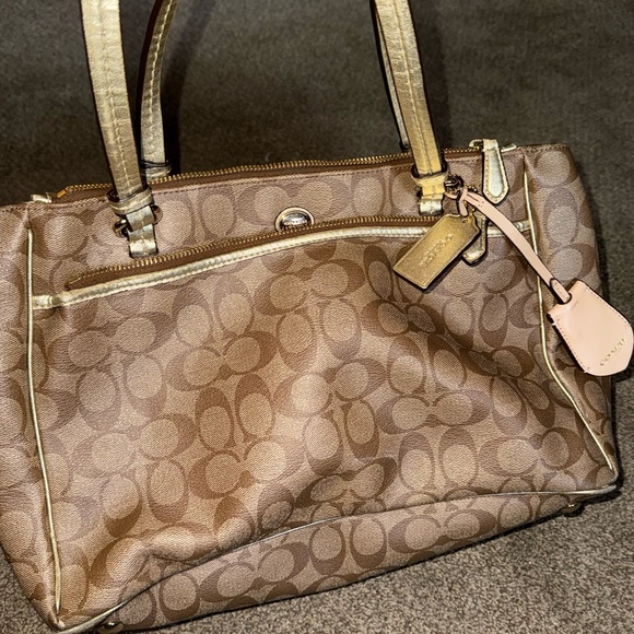Coach Handbags - Coach Brown Signature Shoulder Bag
